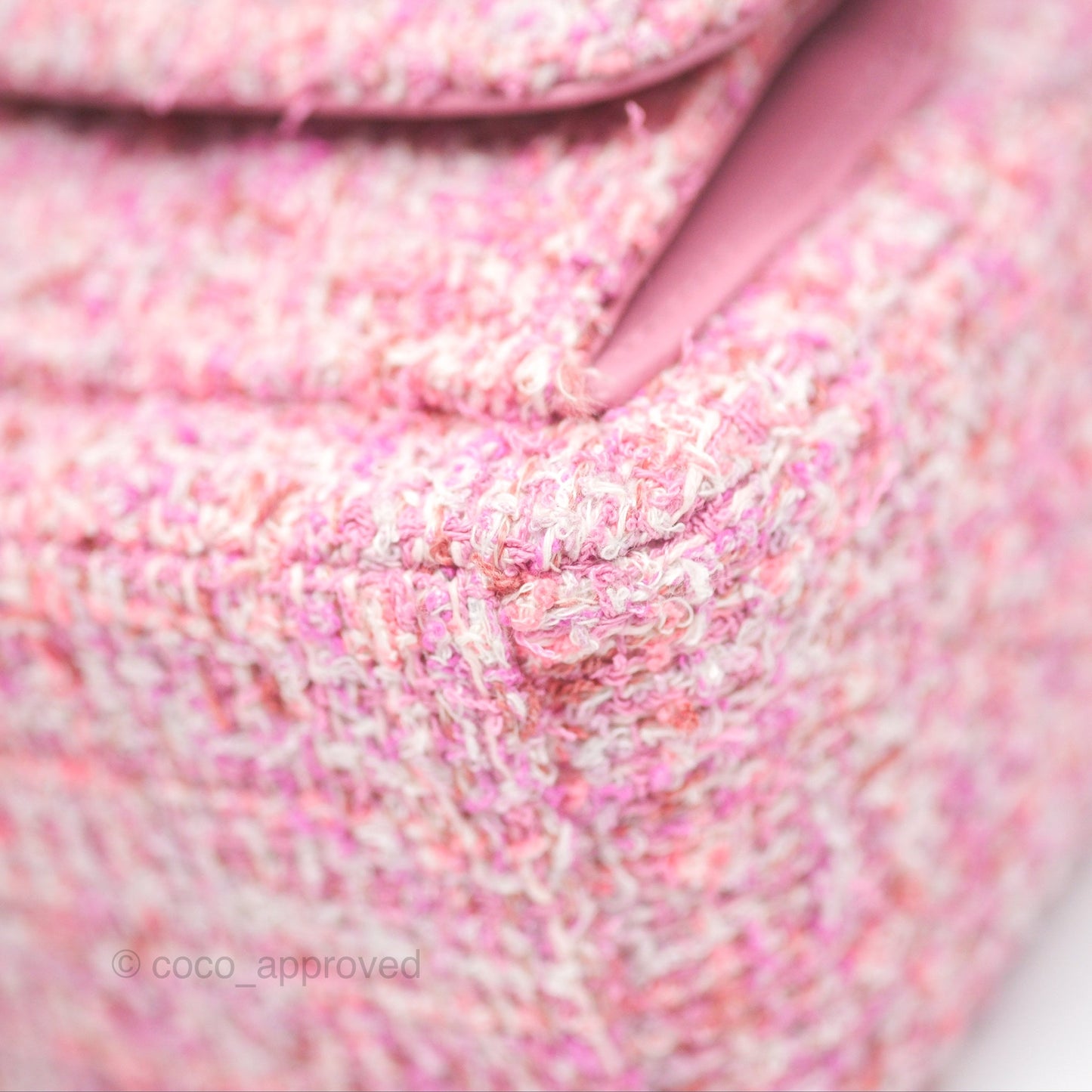 Chanel Classic Mini Backpack Pink Tweed Gold Hardware