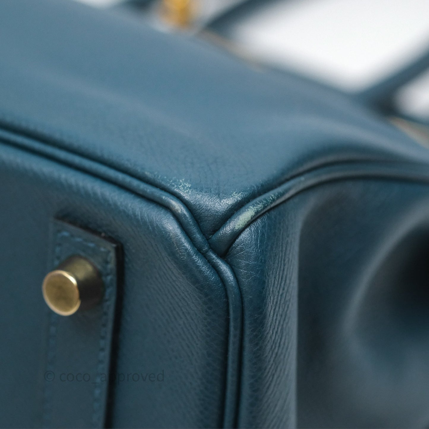 Hermès Birkin 30 Retourne Bleu de Prusse 7P Epsom Gold Hardware