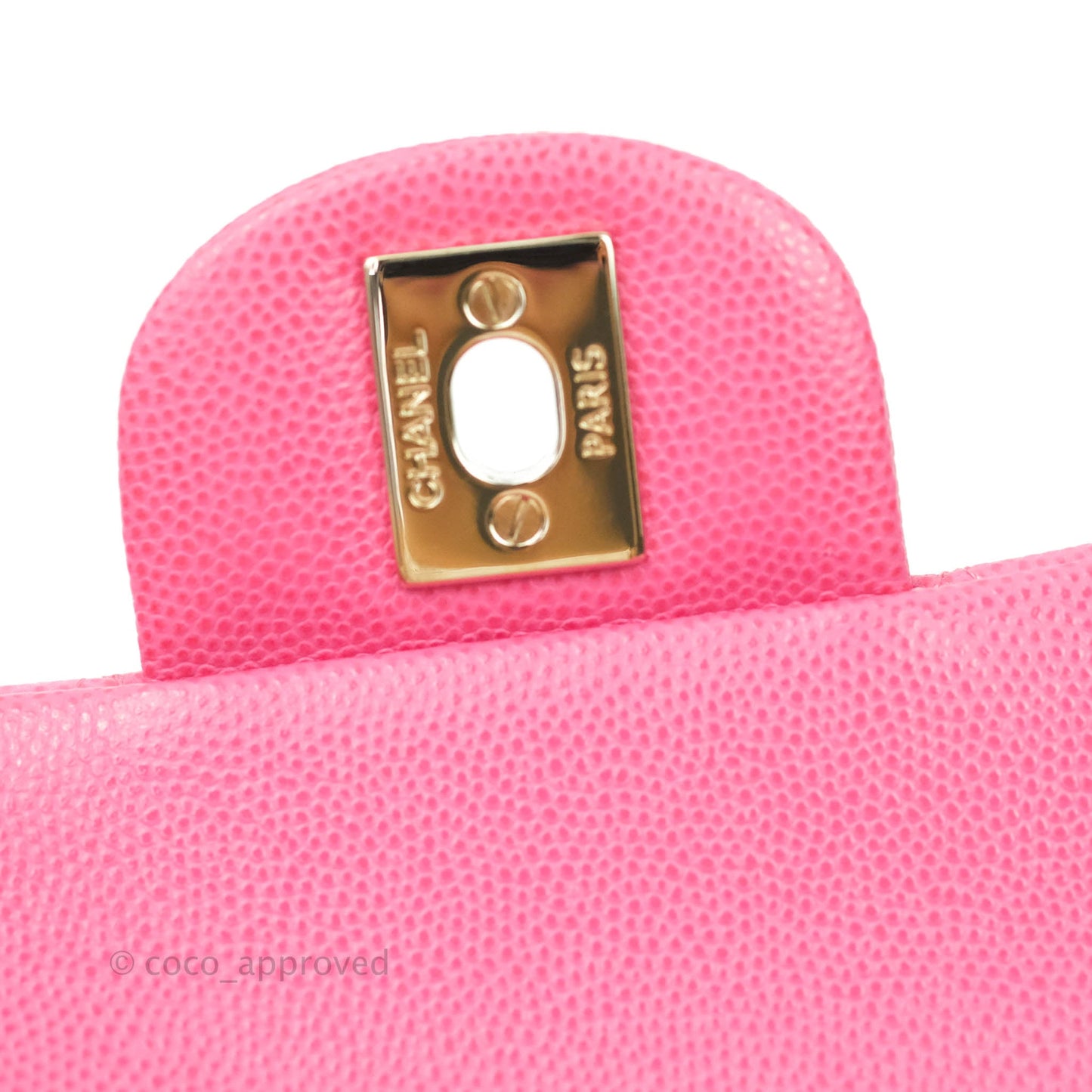 Chanel Classic M/L Medium Double Flap Pink Caviar Gold Hardware