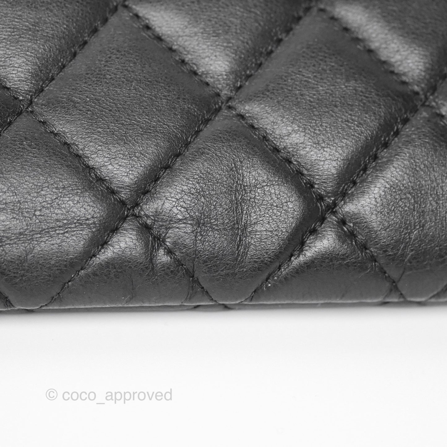 Chanel Flap O Case Clutch Black Lambskin Silver Hardware