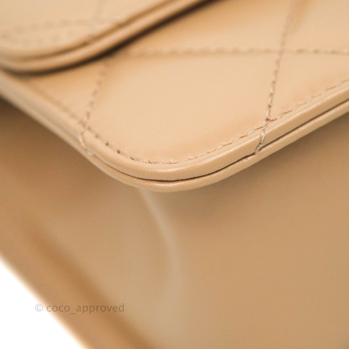 Chanel Quilted Mini Perfect Fit Adjustable Beige Calfskin Gold Hardware 21A