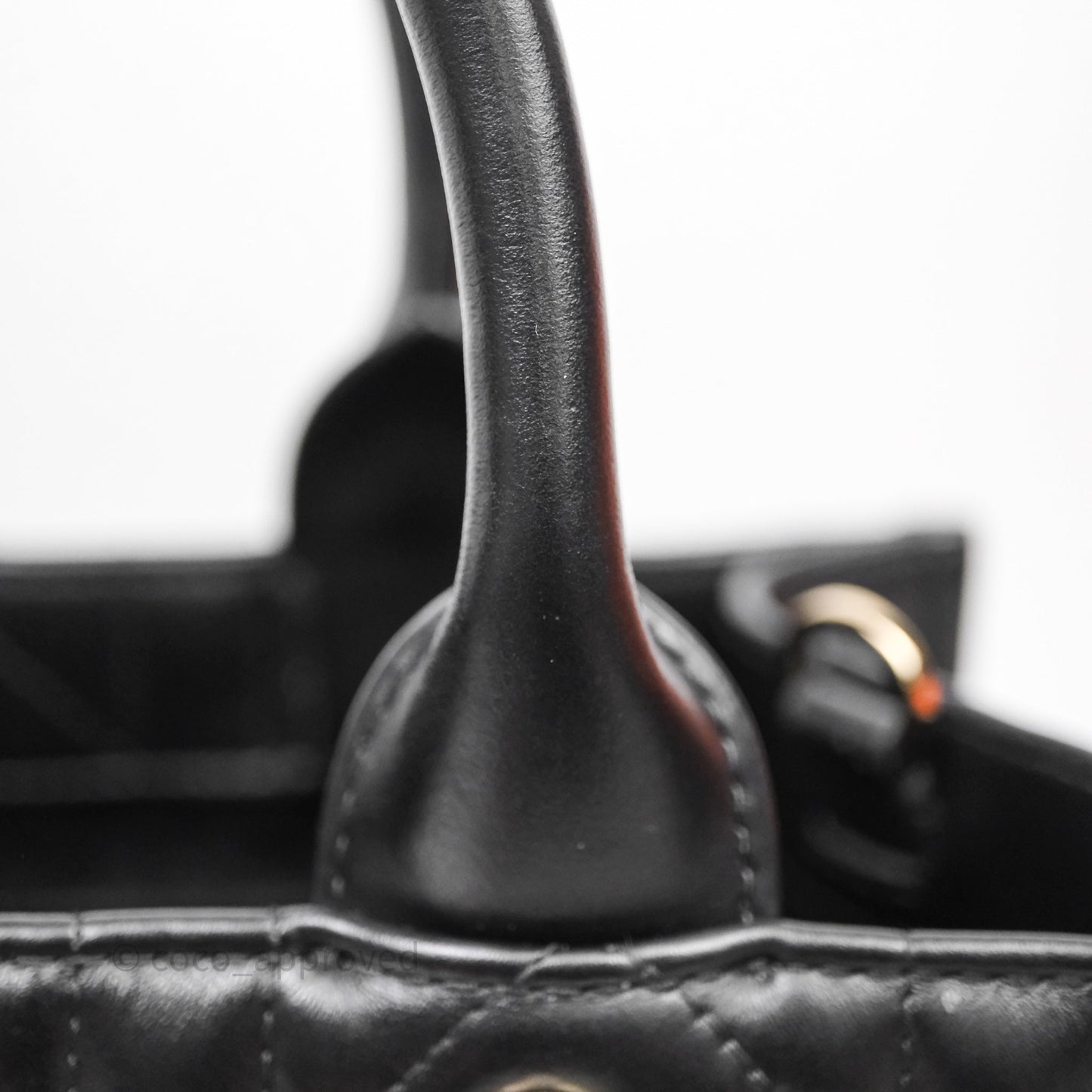 Christian Dior Small Dior Book Tote Black Macrocannage Calfskin Gold Hardware