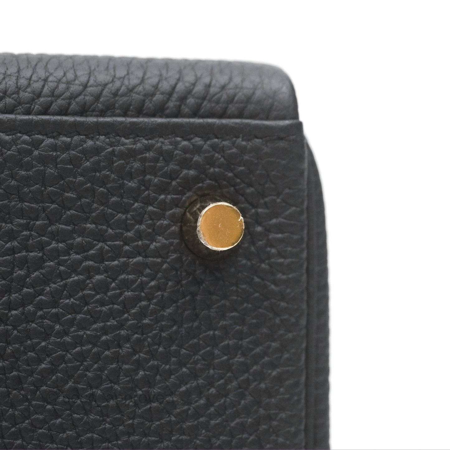 Hermès Retourne Kelly 28 Black Noir 89 Togo Gold Hardware