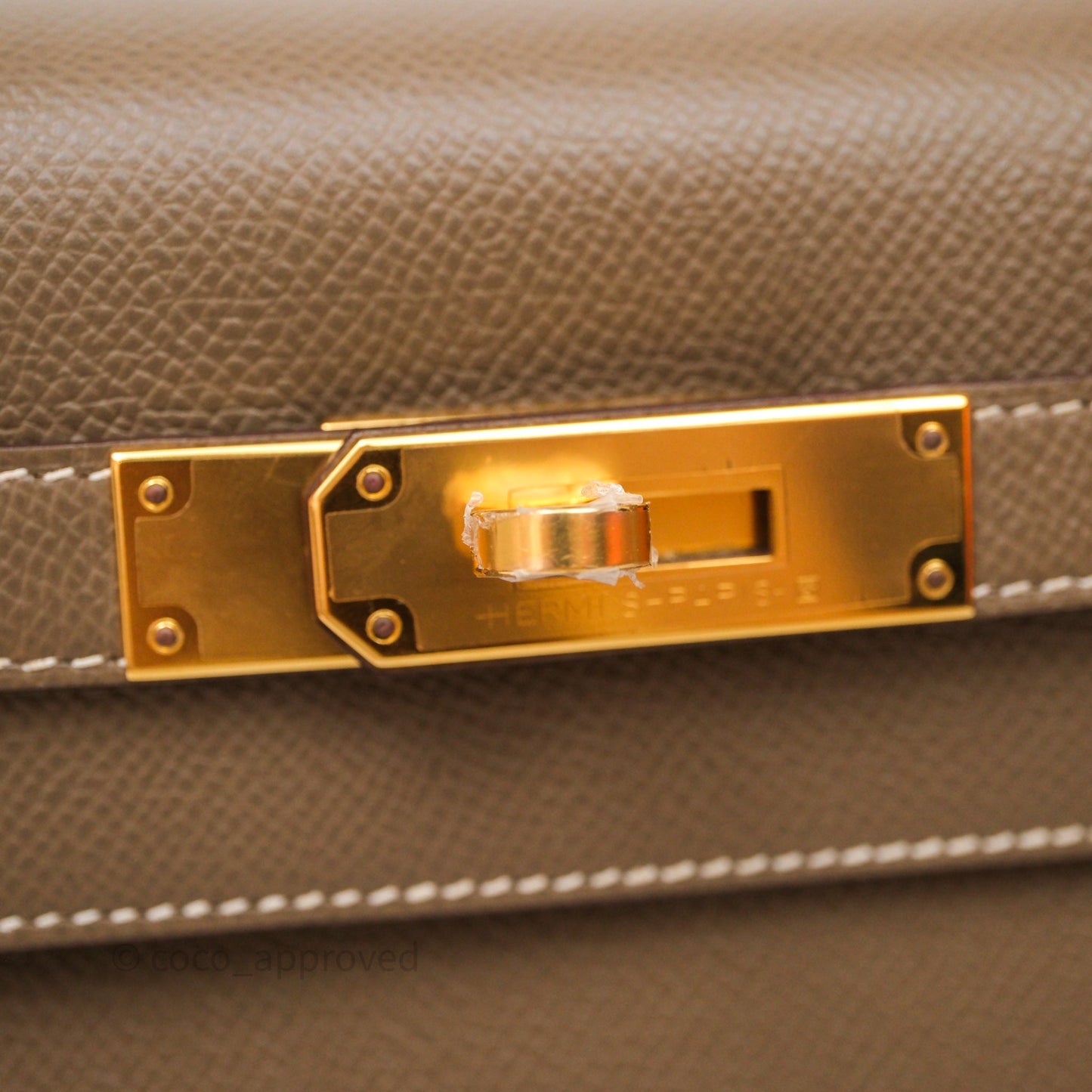 Hermès Kelly 28 Etoupe Epsom Gold Hardware