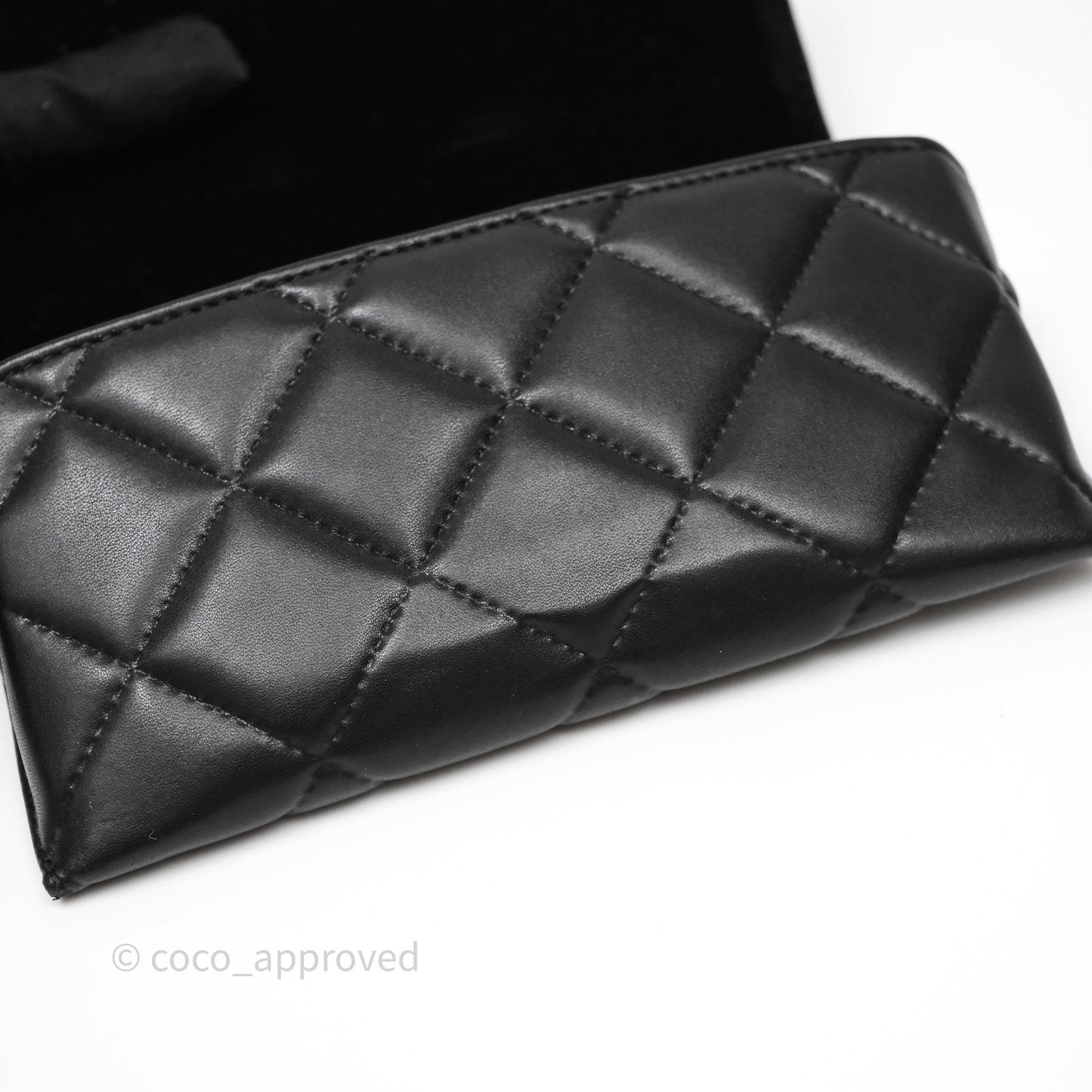 Chanel CC Chain-Link Square Sunglasses Black