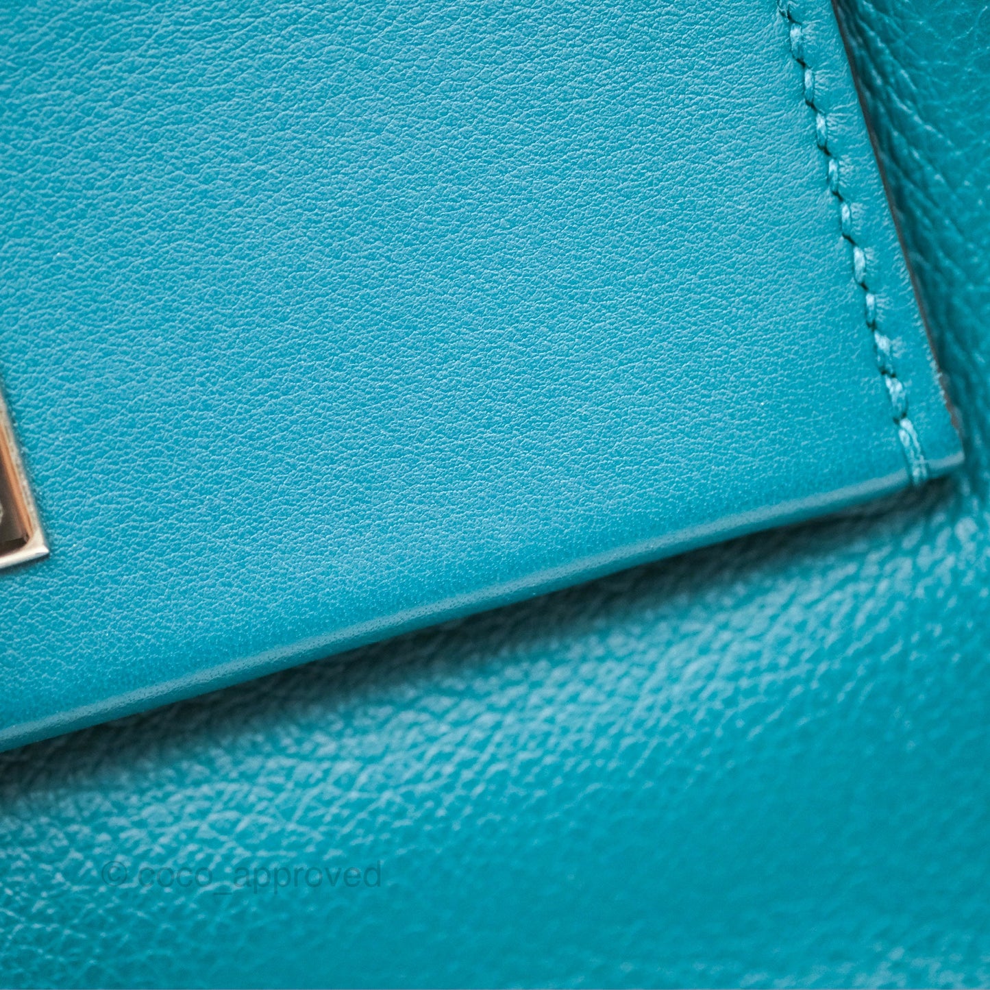 Hermès 24/24 21 Mini Vert Bosphore Evercolor Swift Palladium Hardware