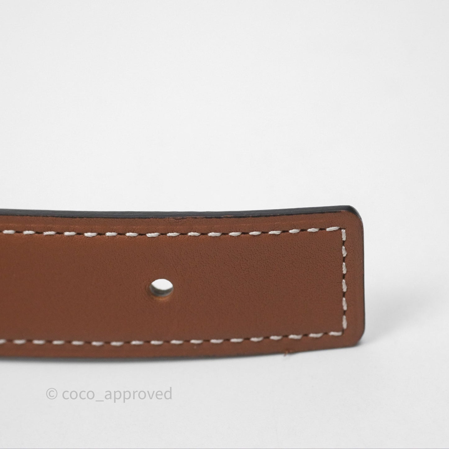 Hermès Clou De Selle Belt Buckle & Reversible Strap Gold/ Nata Palladium Hardware