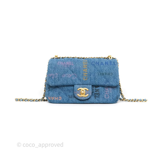 Chanel Small Denim Mood Flap Quilted Blue Multicolor