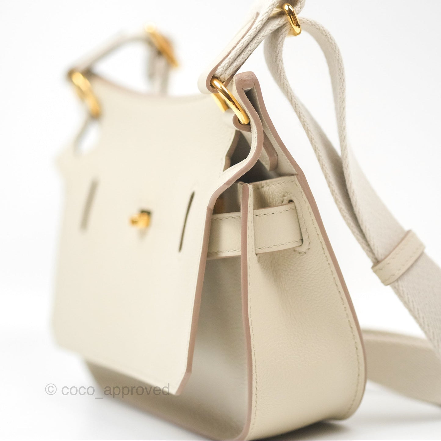 Hermès Mini Jypsiere Beton Evercolor Gold Hardware