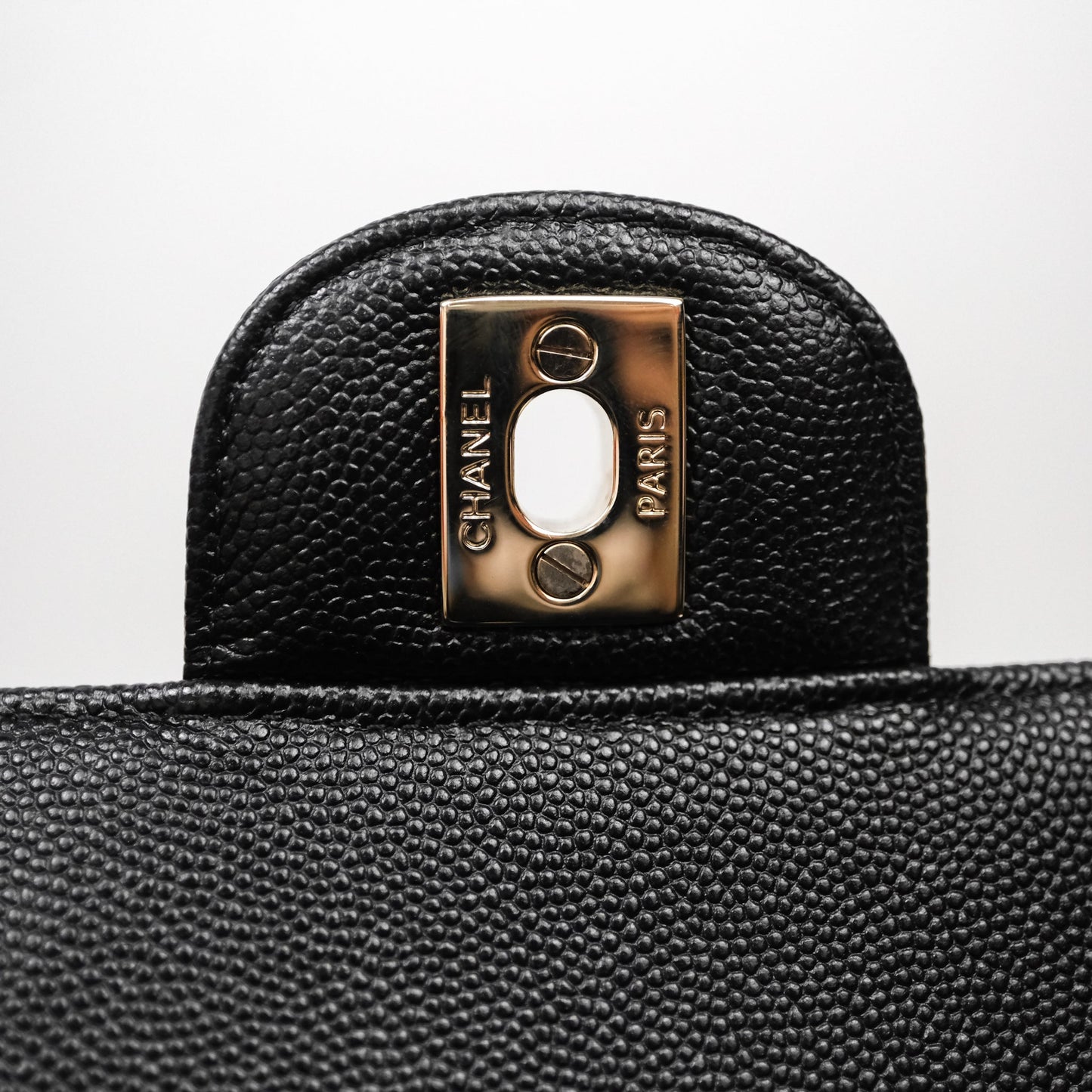 Chanel Quilted Mini Rectangular Black Caviar Gold Hardware