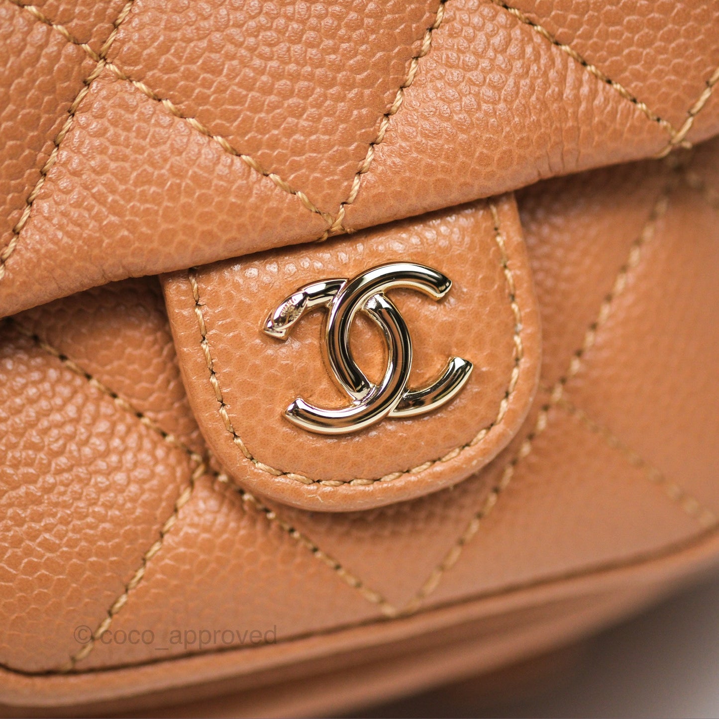 Chanel Duma Backpack Medium Dark Beige Caviar Gold Hardware