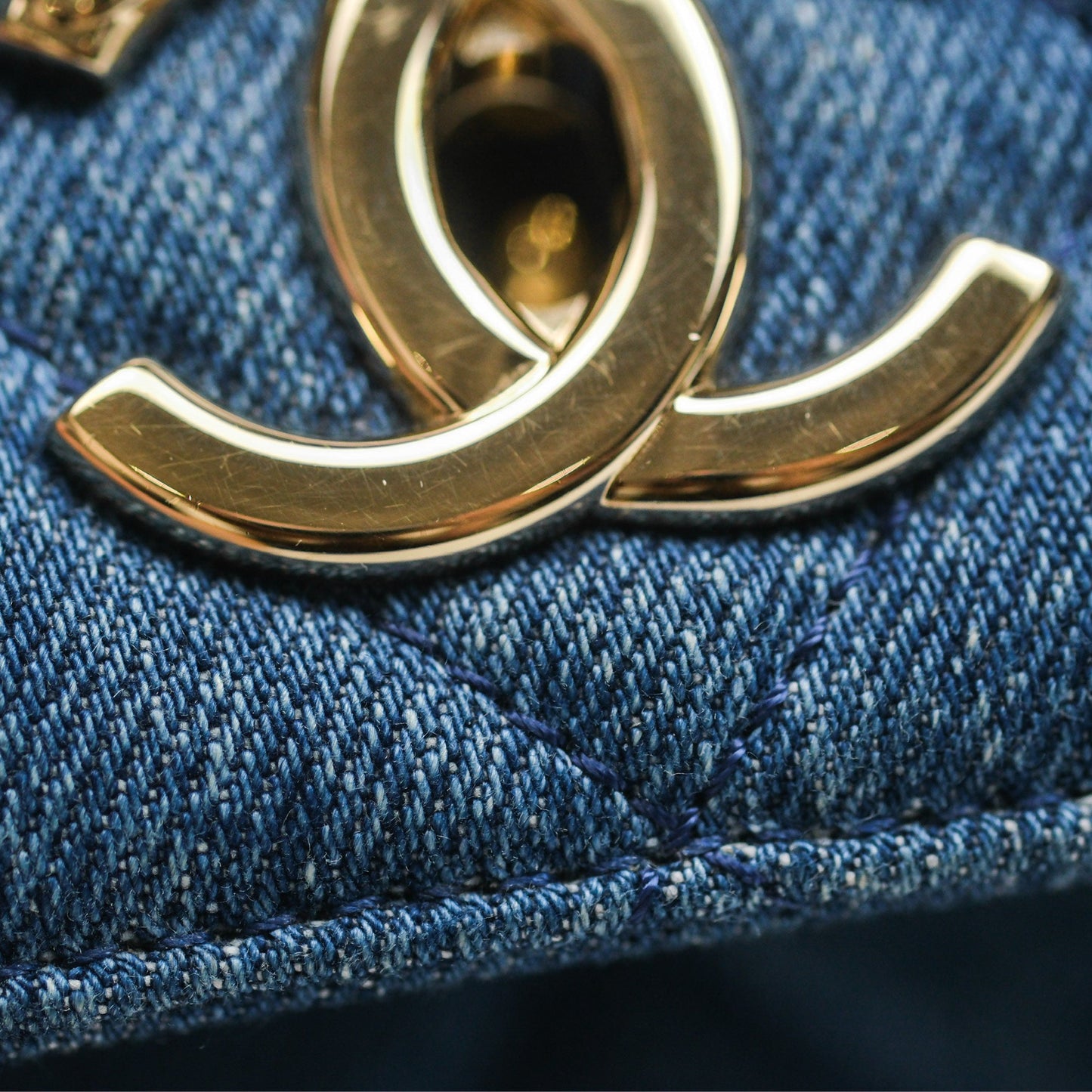 Chanel Small Trendy CC Denim Gold Hardware