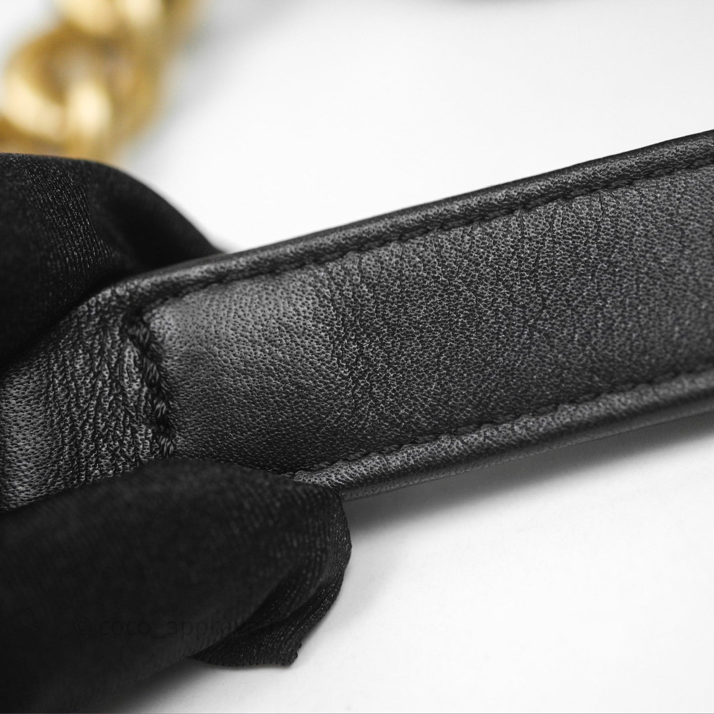 Chanel Small Boy Black Lambskin Aged Gold Hardware