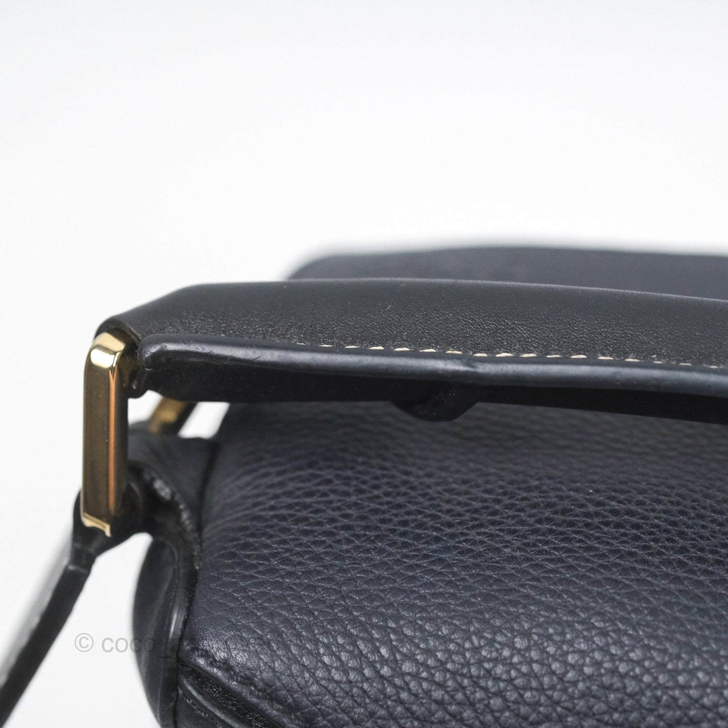 Loewe Medium Puzzle Bag Navy Calfskin Gold Hardware