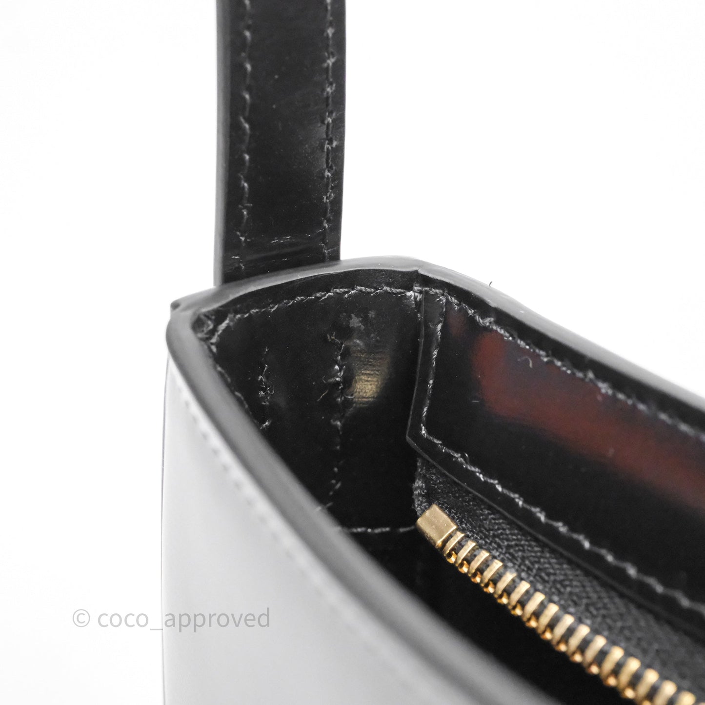 Celine Medium Tilly Bag in Shiny Calfskin Black