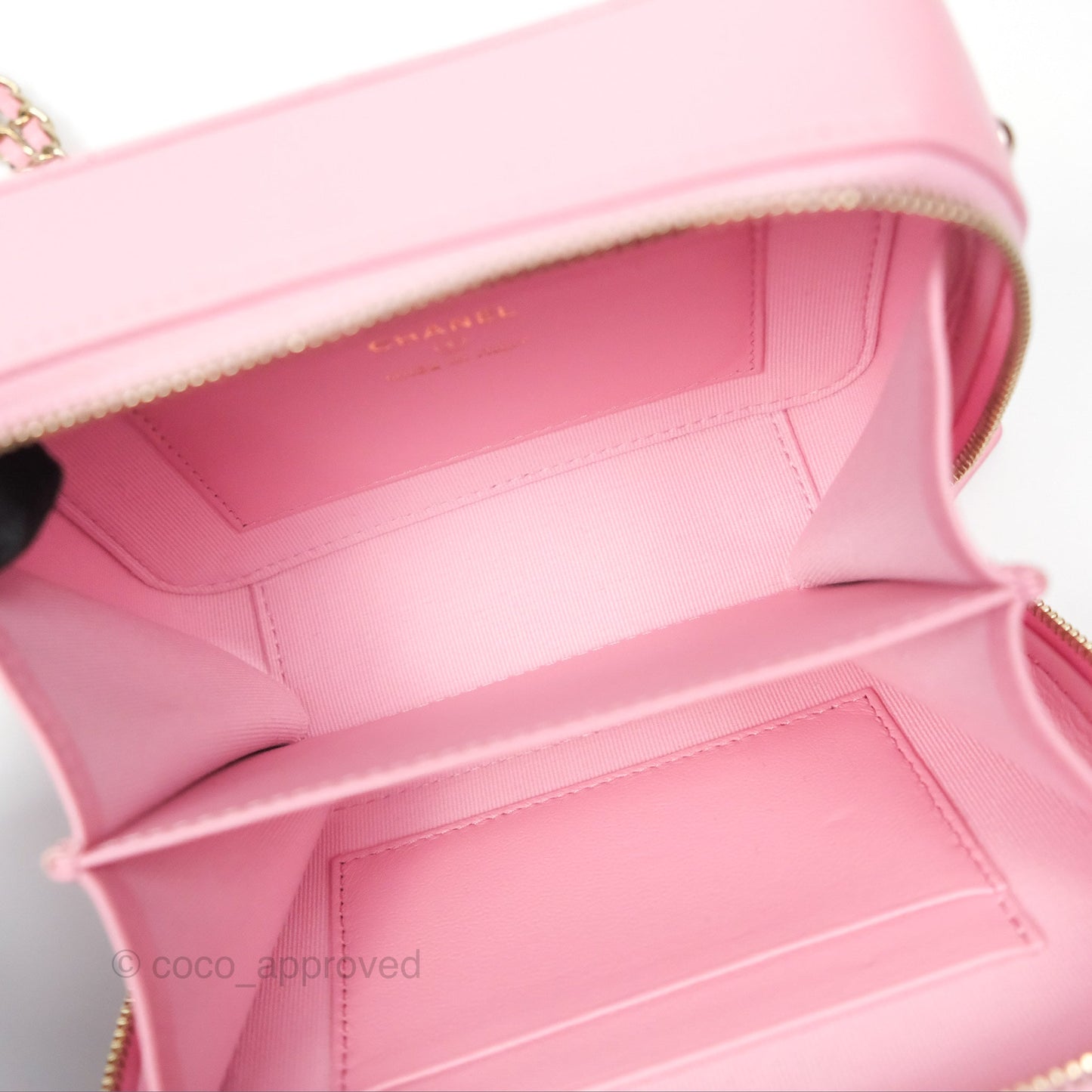 Chanel Camera Case Quilted Pink Lambskin Gold Hardware