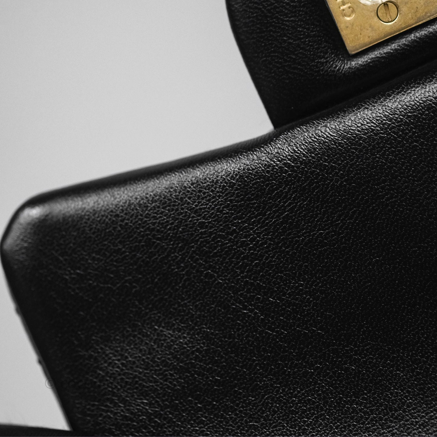 Chanel Pearl Crush Mini Square Quilted Black Lambskin Aged Gold Hardware
