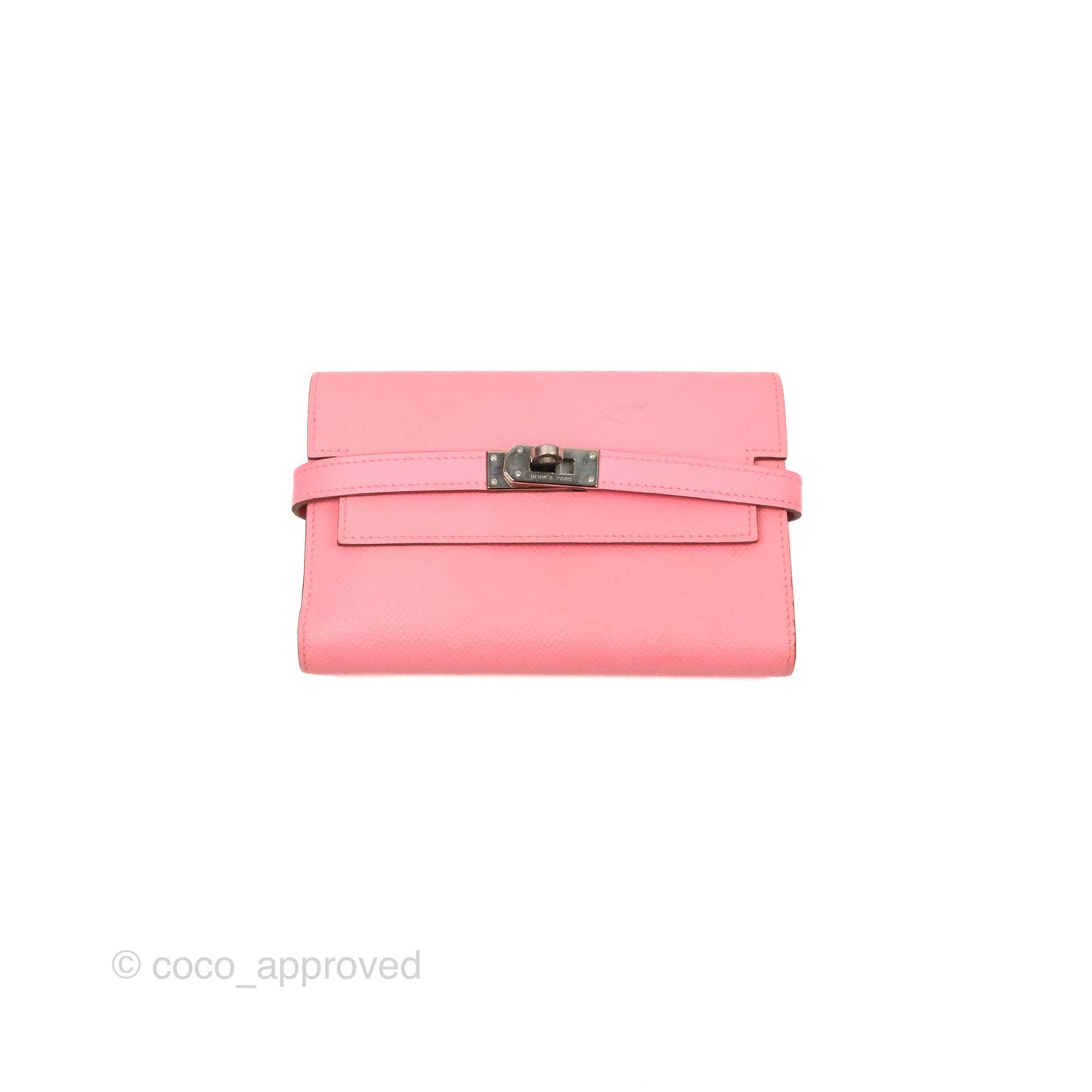 Hermès Small Kelly Wallet Rose Confetti Epsom Palladium Hardware