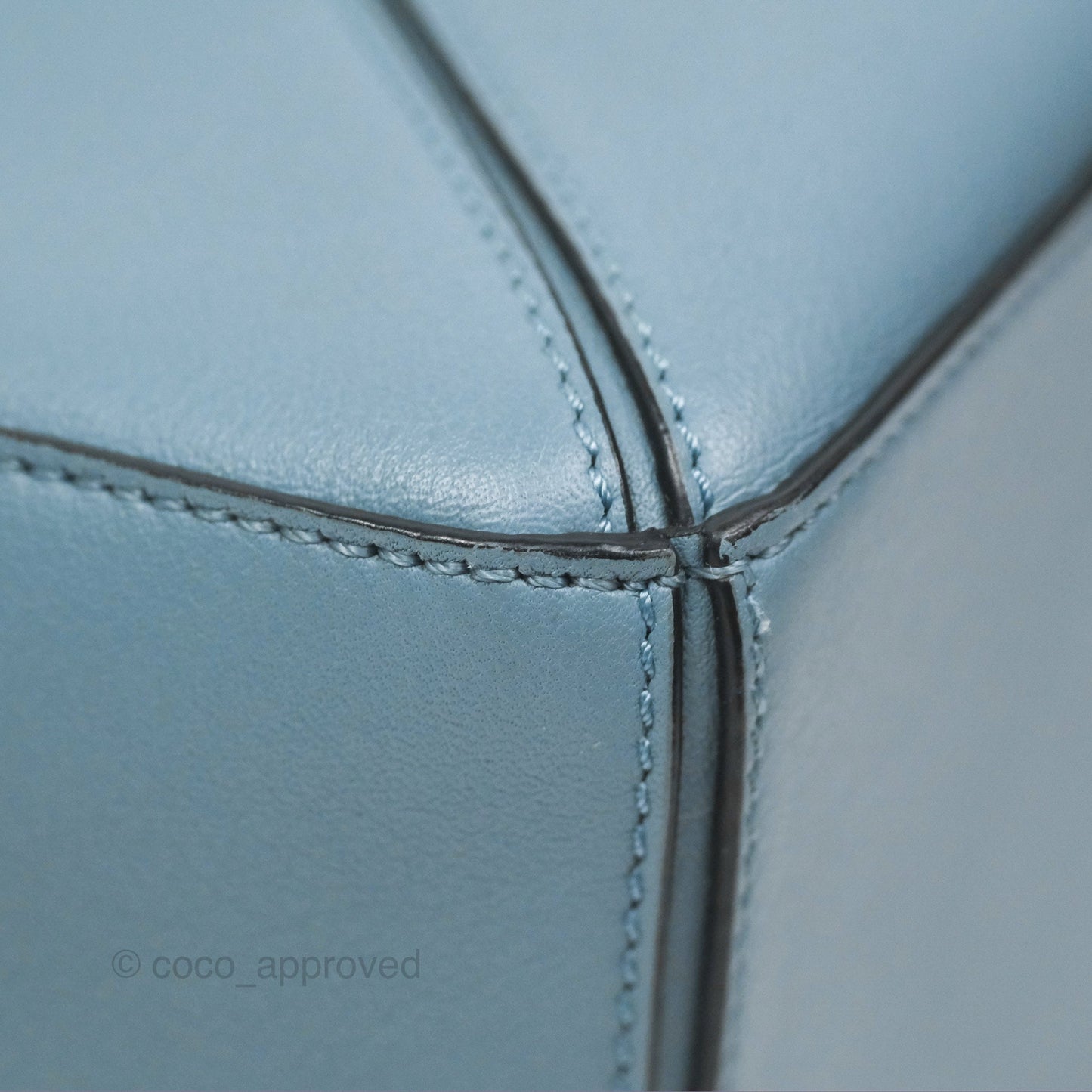 Loewe Small Puzzle Bag Stone Blue Calfskin