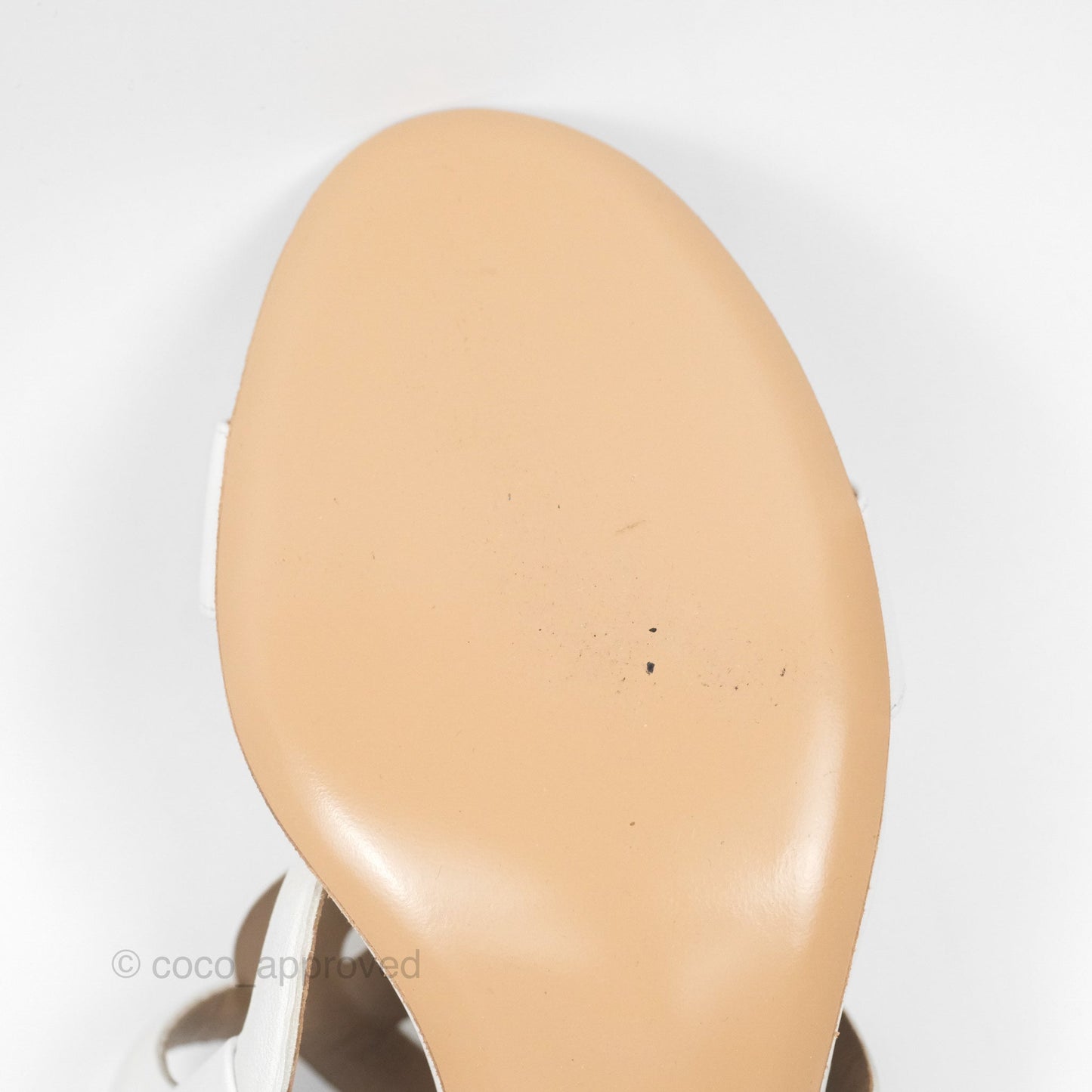 Hermès Bikini Sandals in White Size 38.5