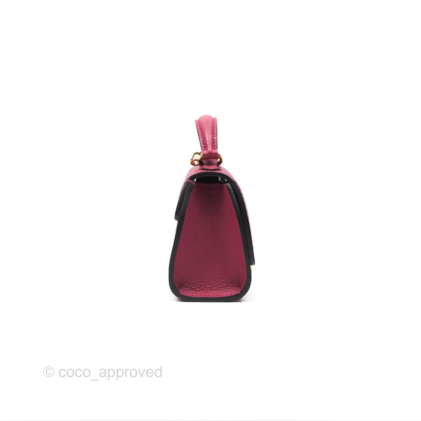 Moynat Réjane Nano Litchi Taurillon Blush Leather