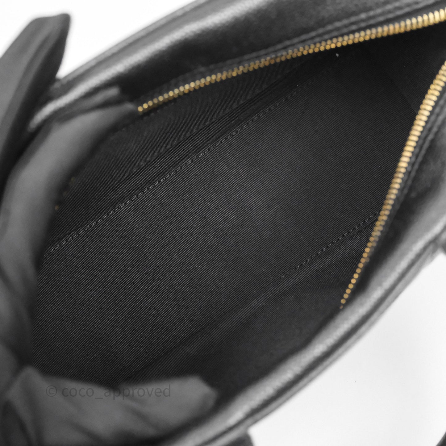Chanel Vintage Mini CC Boston Bag Black Caviar Gold Hardware