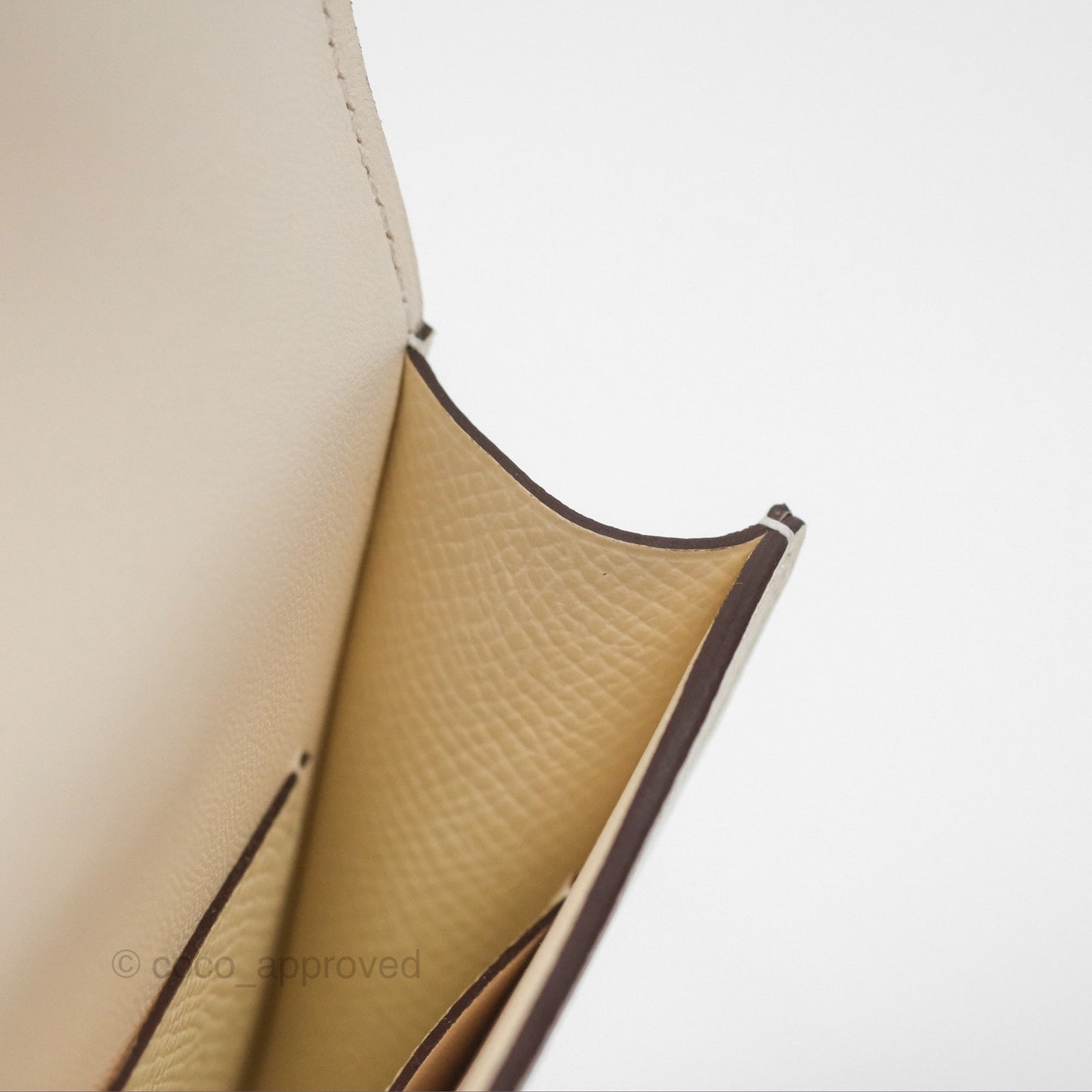 Hermès Constance Slim Wallet Nata I2 Epsom Gold Hardware