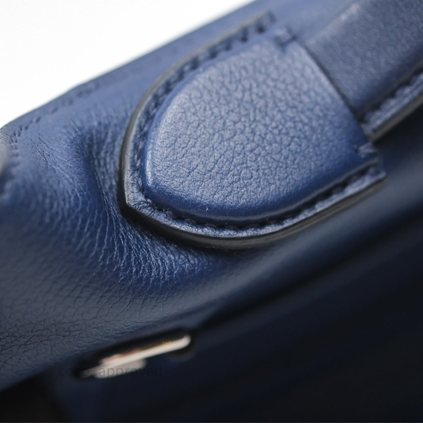 Hermès 24/24 21 Mini Bleu Saphir 73/ Bleu Indigo 76/ Bleu France 71 Evercolor/ Swift Palladium Hardware