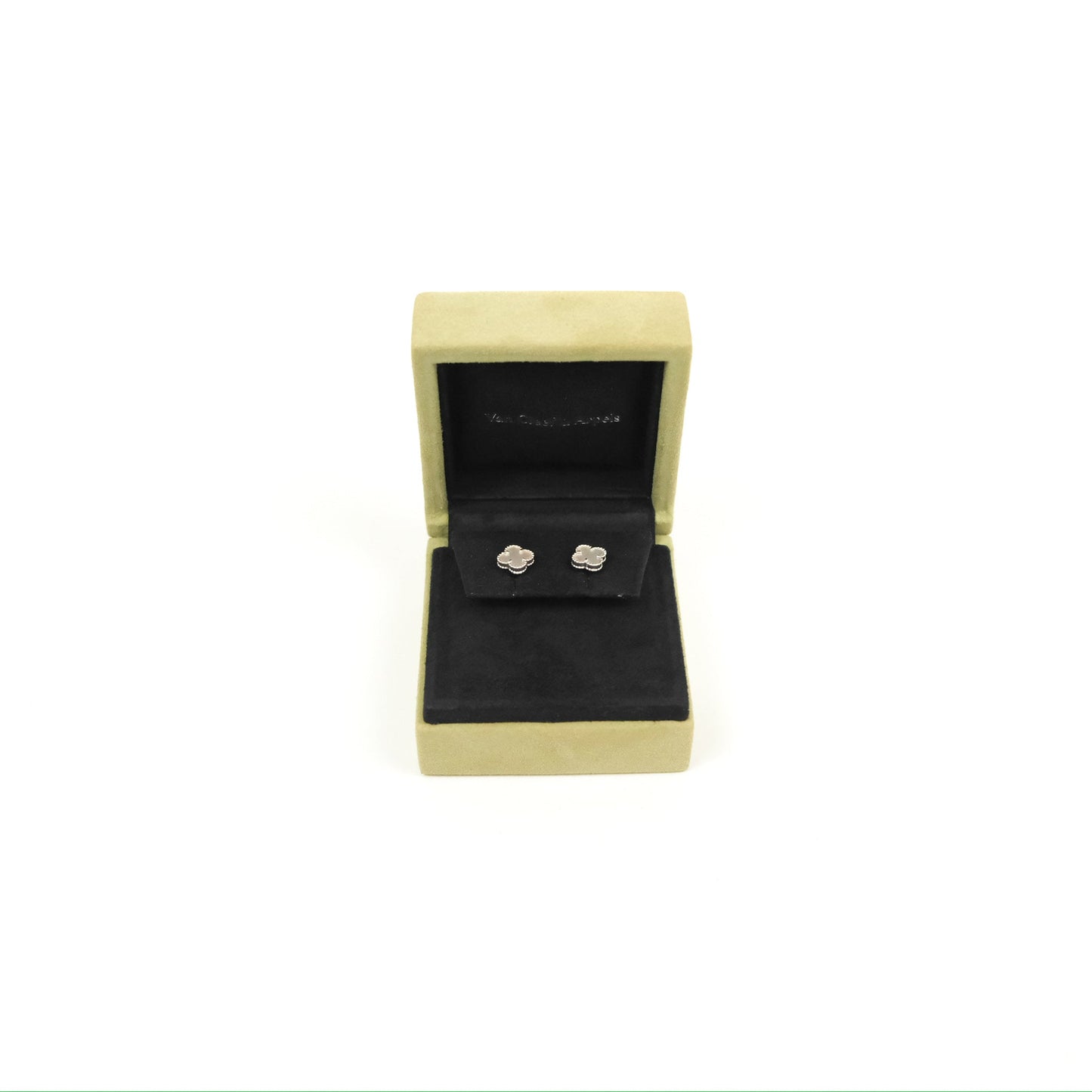 Van Cleef & Arpels Sweet Alhambra Earrings White Mother-of-pearl White Gold