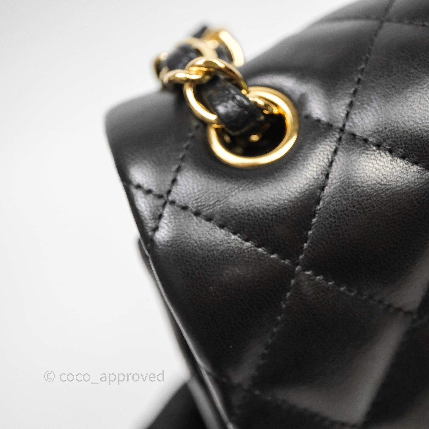Chanel Jumbo Double Flap Quilted Black Lambskin Gold Hardware⁣⁣