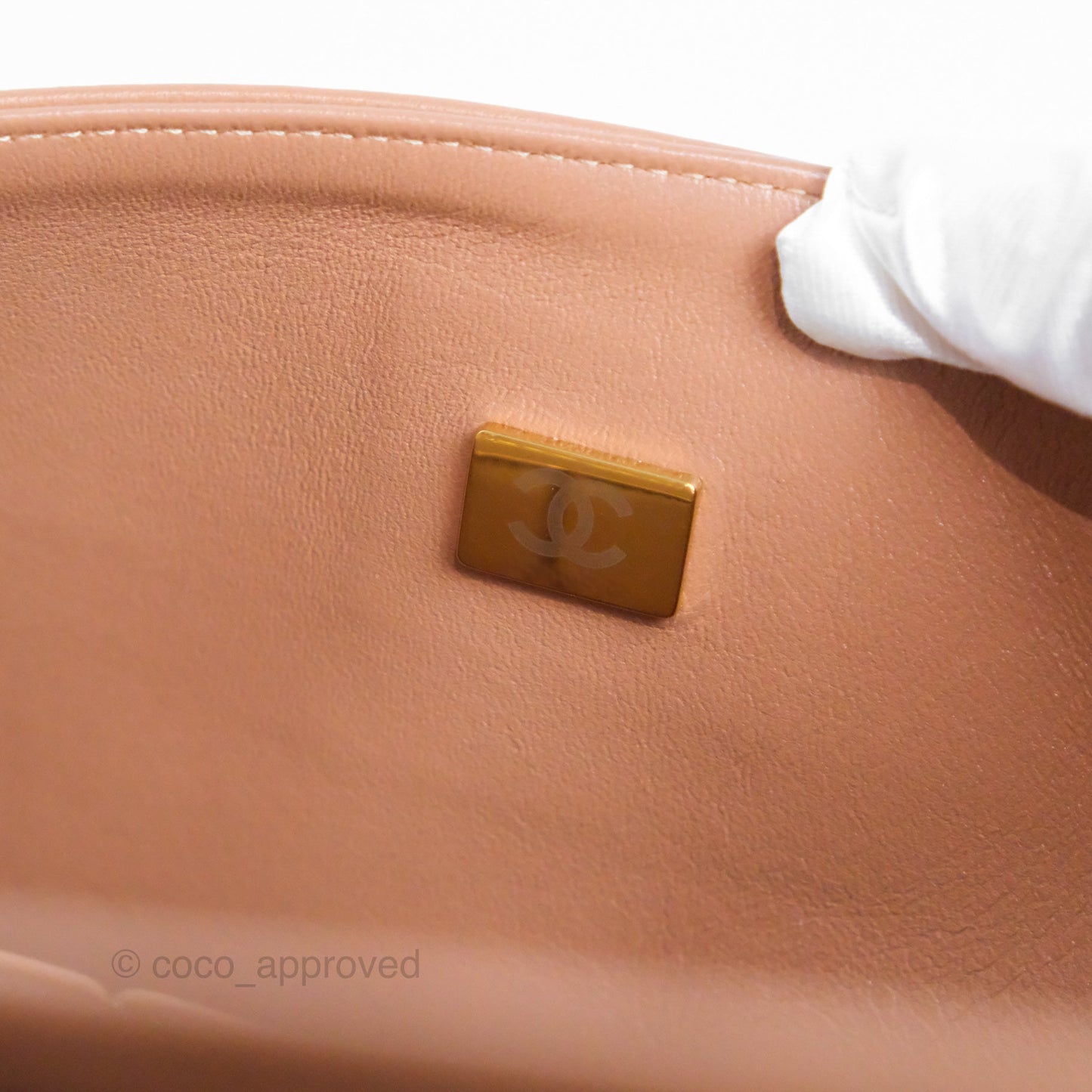 Chanel Medium Classic Quilted Flap Dark Beige Caramel Lambskin Gold Hardware