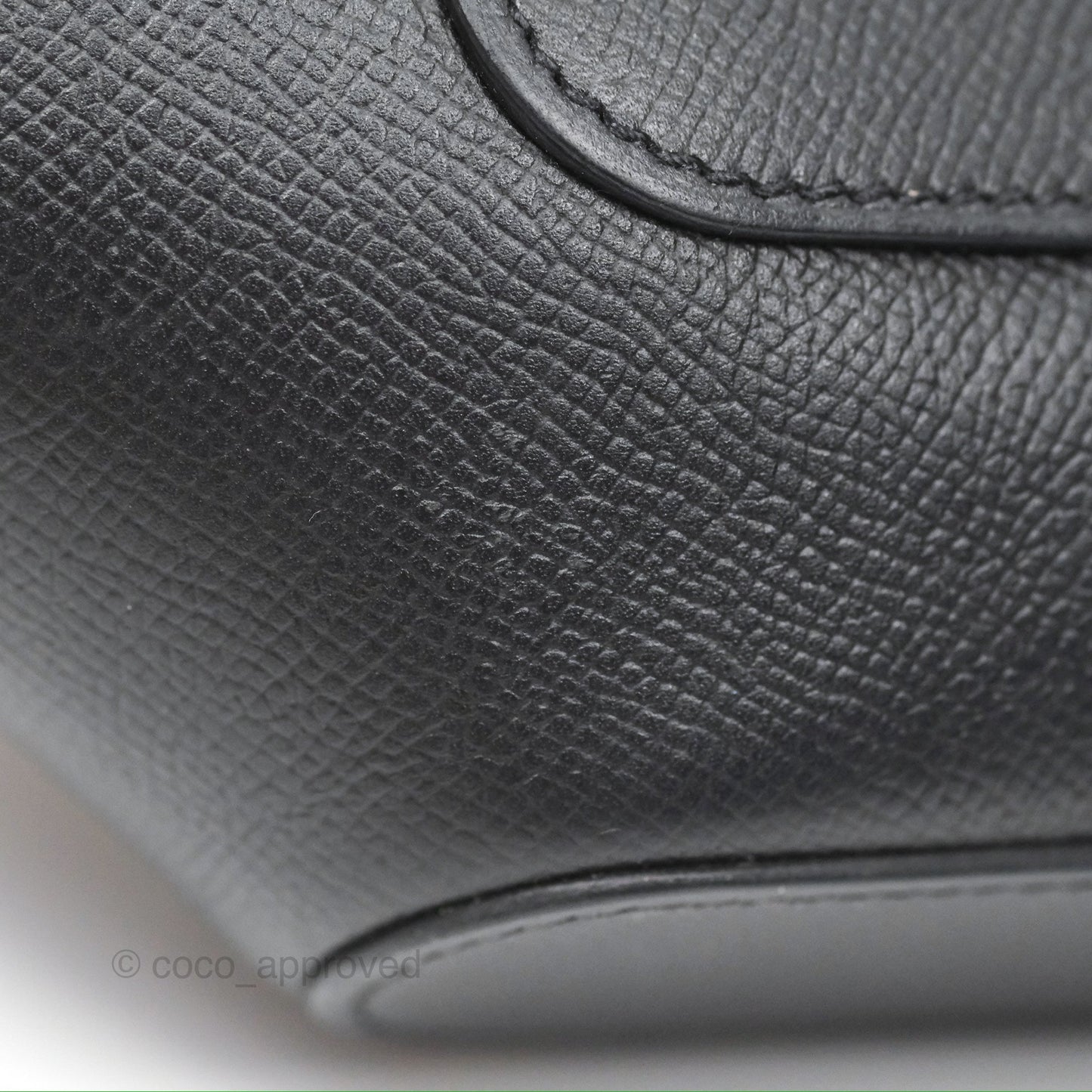 Hermes Octogone 23 Black Epsom