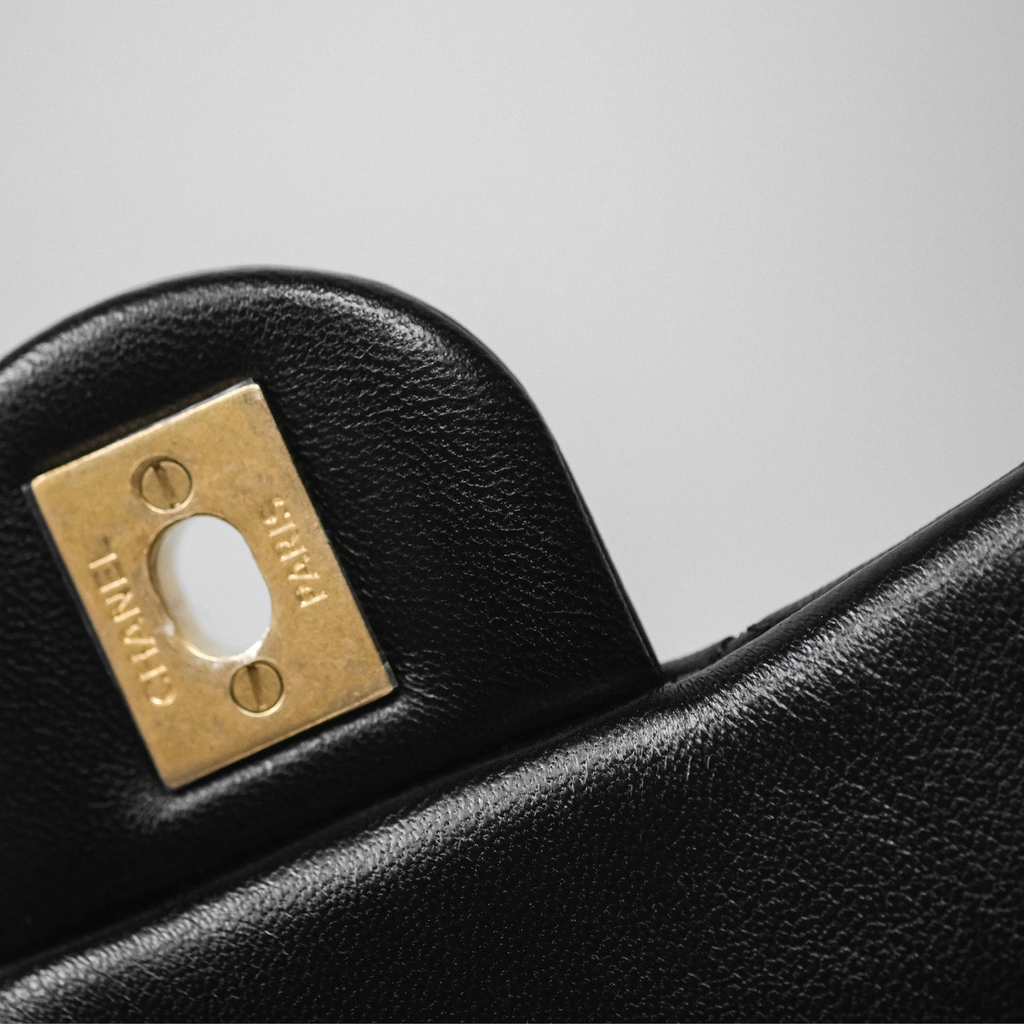 Chanel Pearl Crush Mini Square Quilted Black Lambskin Aged Gold Hardware
