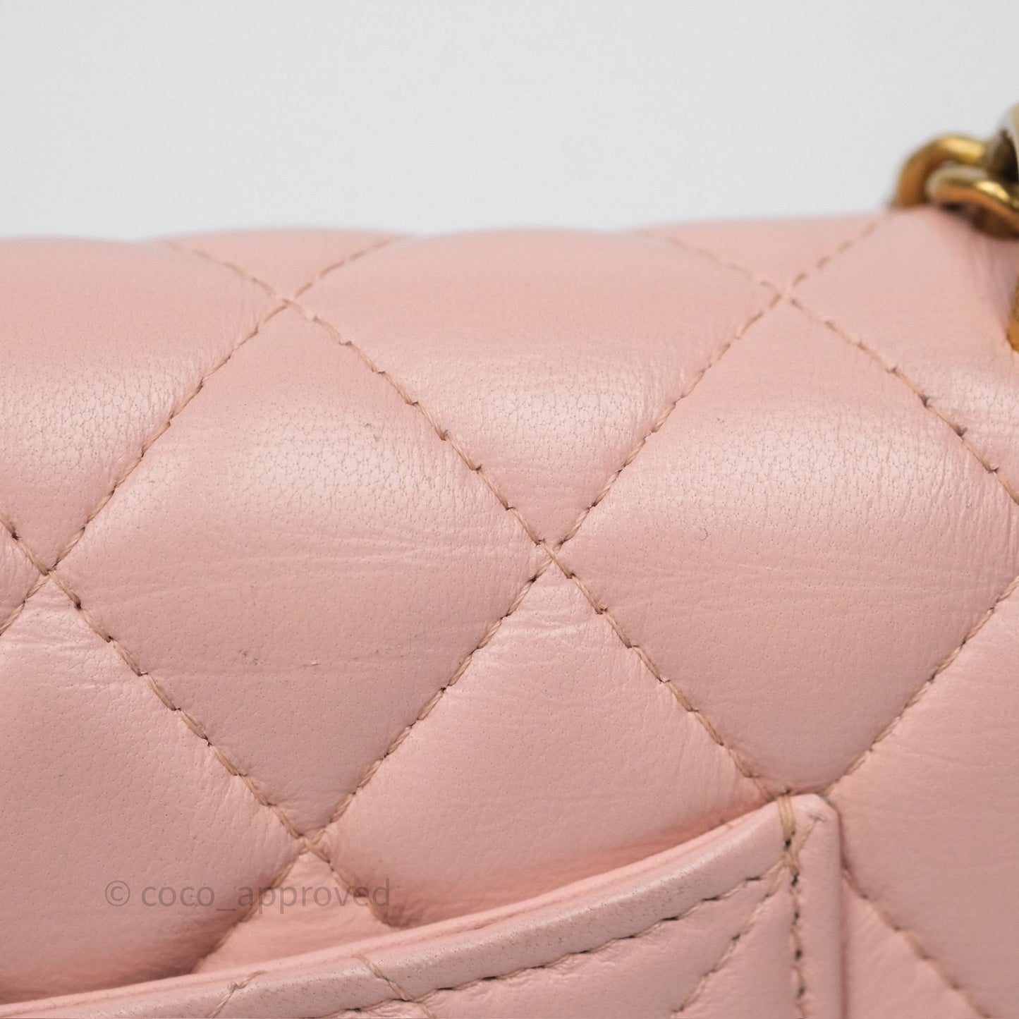 Chanel Camellia Crush Wallet on Chain WOC Pink Lambskin Aged Gold Hardware