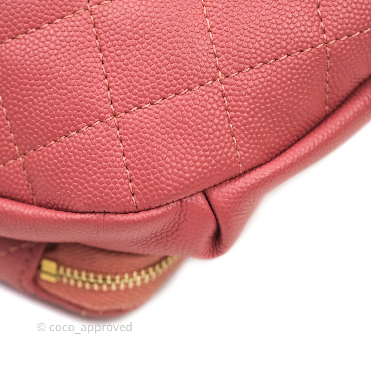Chanel Quilted Business Affinity Waist Belt Bag Pink Caviar Gold Hardware