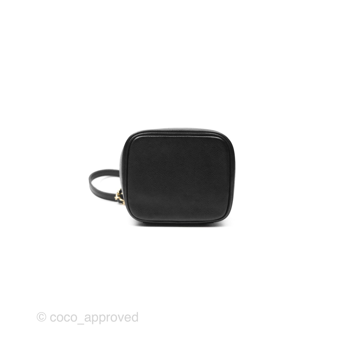 Chanel Vintage Vanity Case Black Caviar Gold Hardware