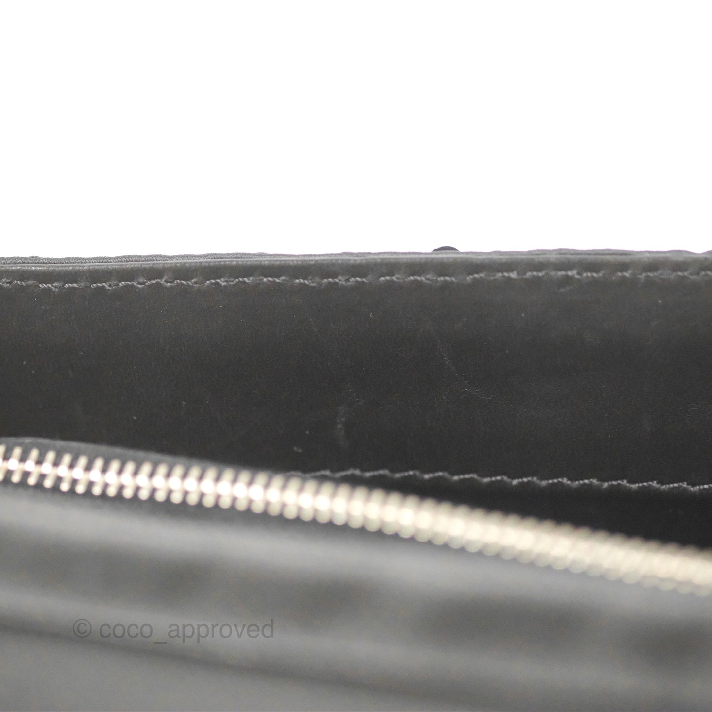 Chanel East West Flap Bag Black Sequin Dark Silver Hardware