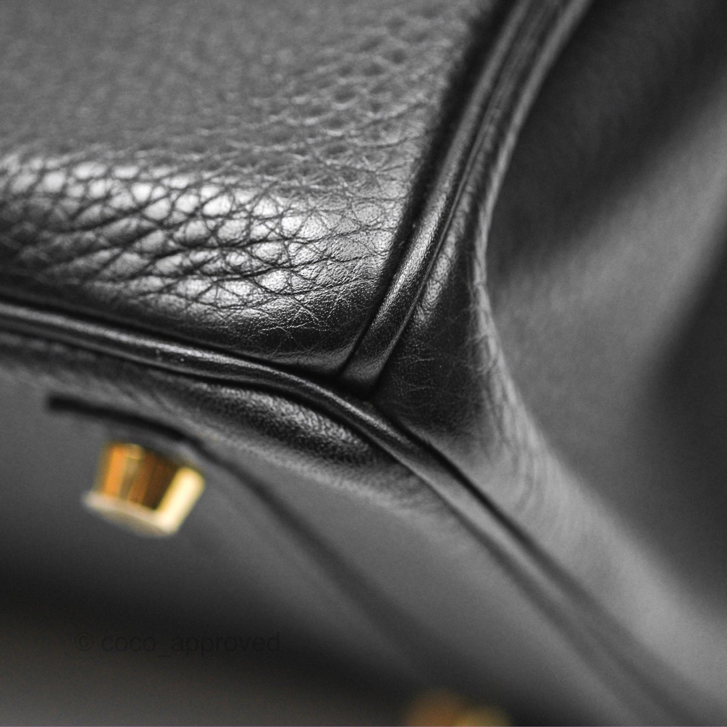 Hermès Birkin 30 Retourne Black Noir 89 Clemence Gold Hardware