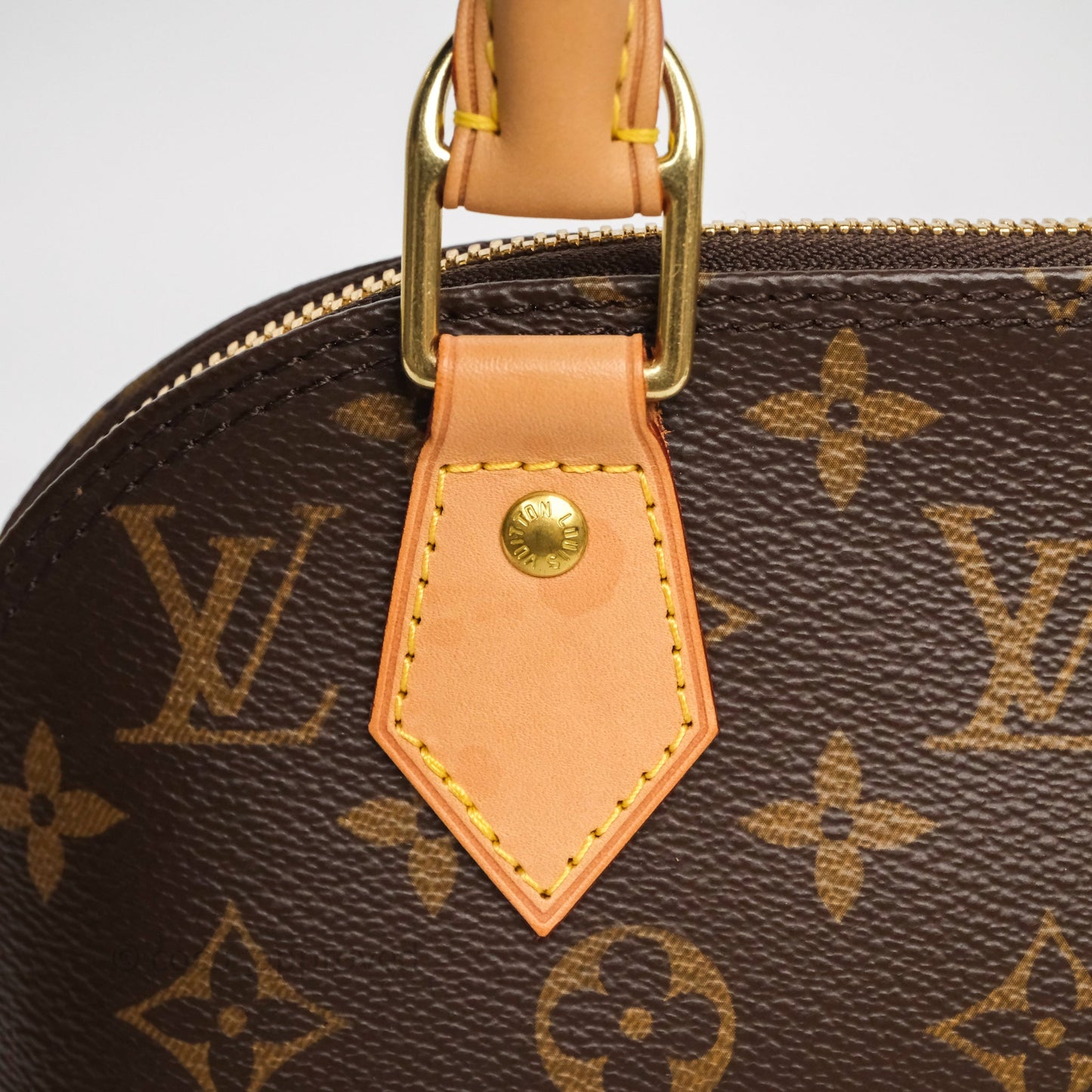Louis Vuitton Monogram Alma BB Bag Gold Hardware