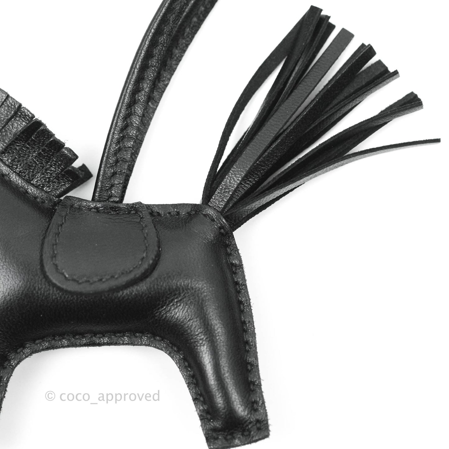 Hermes Rodeo Bag Charm Black PM