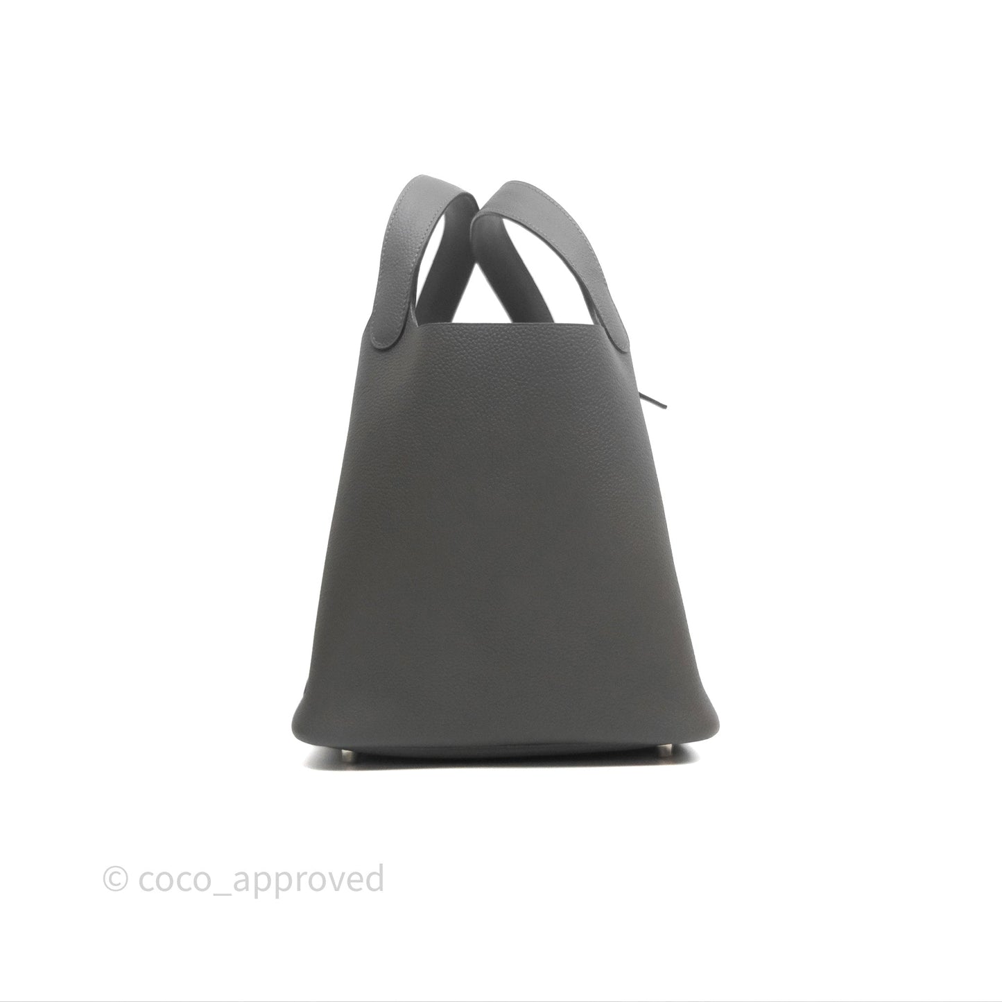 Hermès Picotin 22 Gris Meyer Taurillon Maurice Palladium Hardware