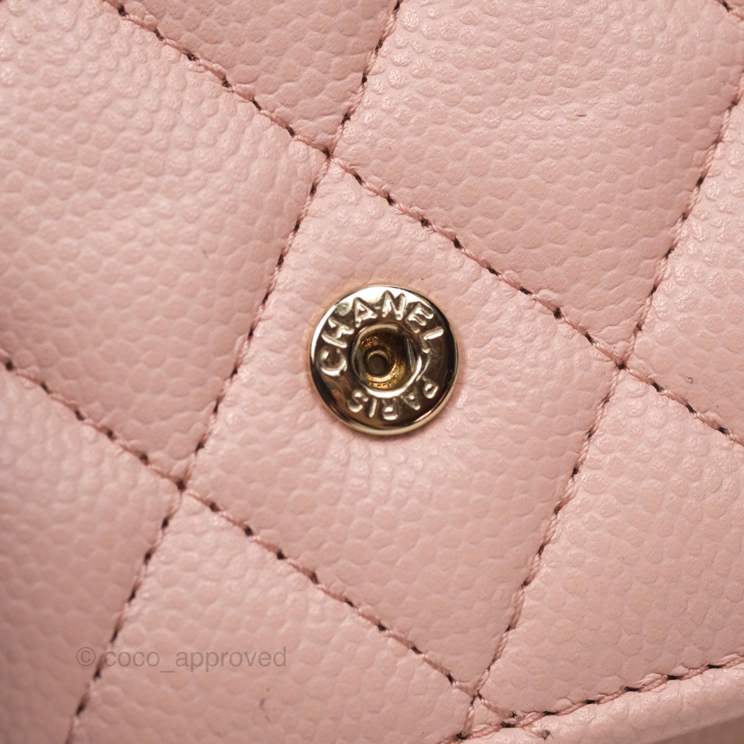 Chanel Quilted Small Classic Flap Trifold Wallet Pink Caviar Gold Hardware