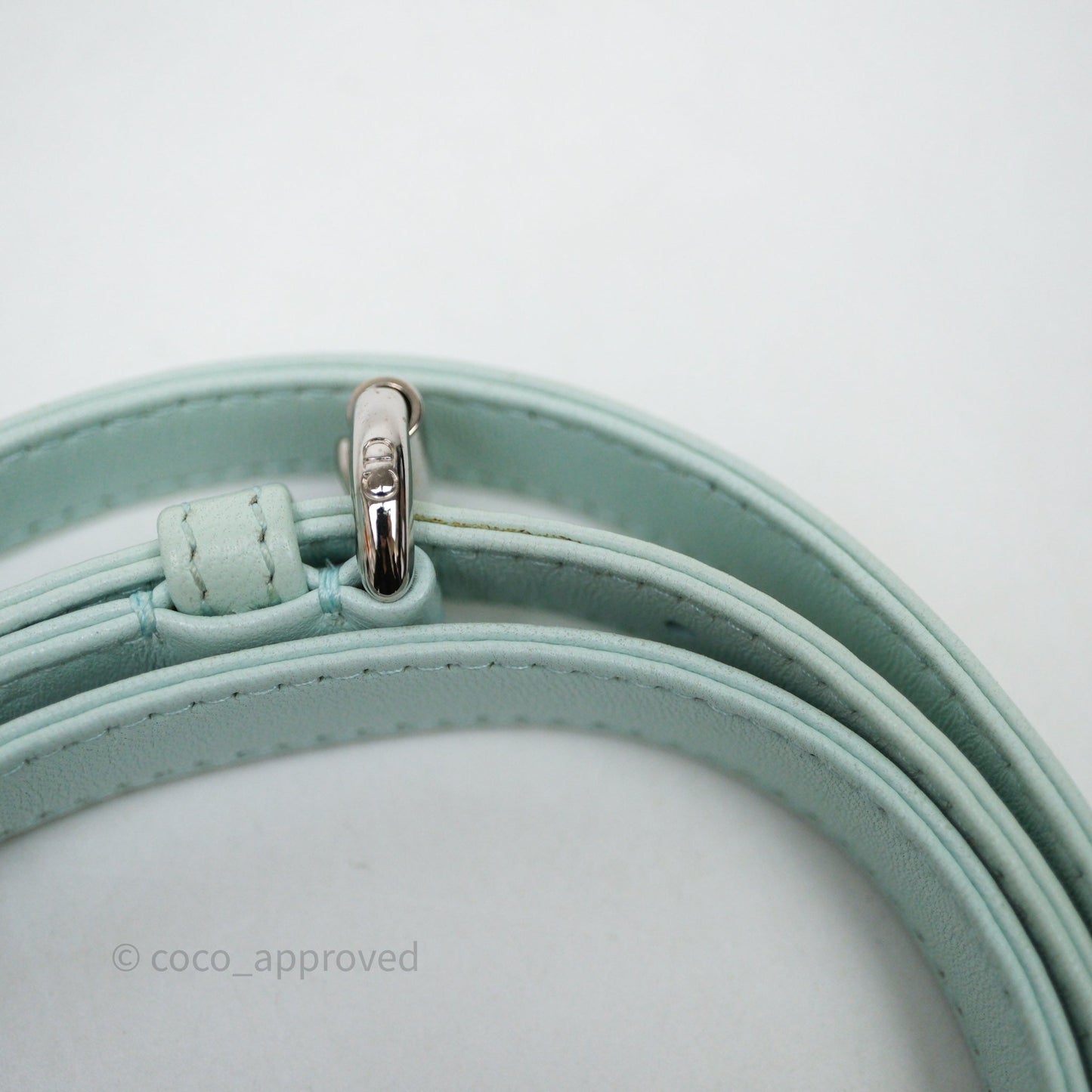 Christian Dior Mirco Lady Dior Cannage Calfskin Light Green Matte