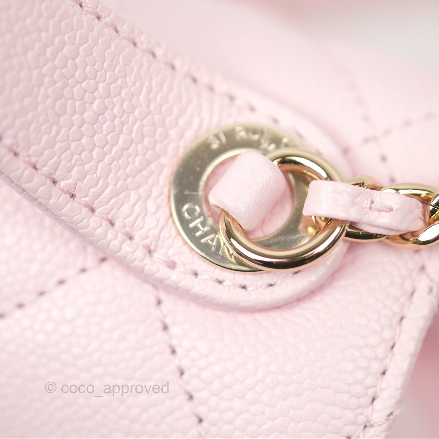 Chanel Quilted Small Business Affinity Flap Light Pink Caviar Gold Hardware