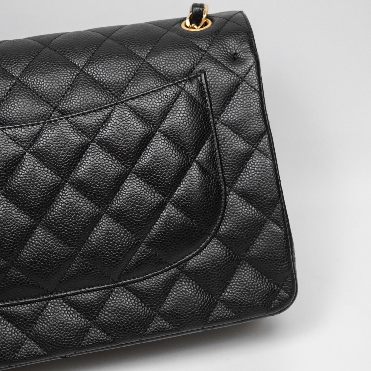 Chanel Jumbo Double Flap Black Caviar Gold Hardware⁣⁣