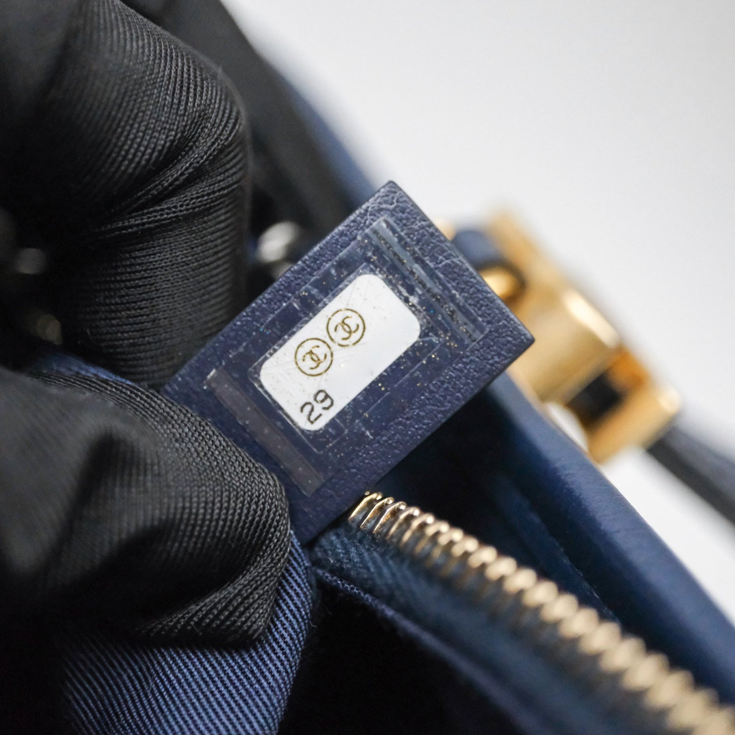 Chanel Quilted Small Gabrielle Hobo Navy Aged Calfskin Mixed Hardware