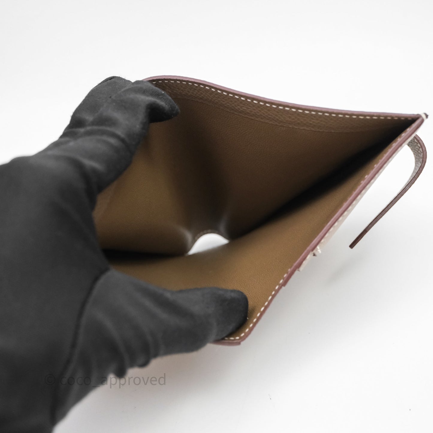 Hermès Bearn Compact Wallet Etoupe Epsom Gold Hardware