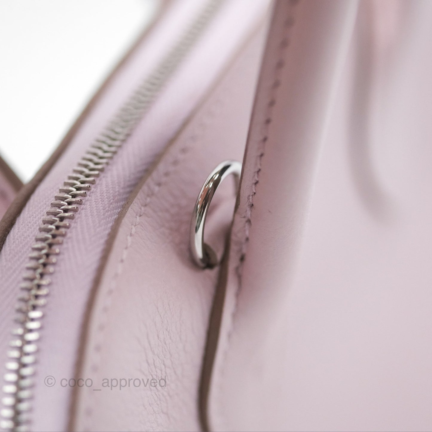 Hermès Bolide Mini 1923 Evercolor Mauve Pale 09/ Caramel 28 Palladium Hardware