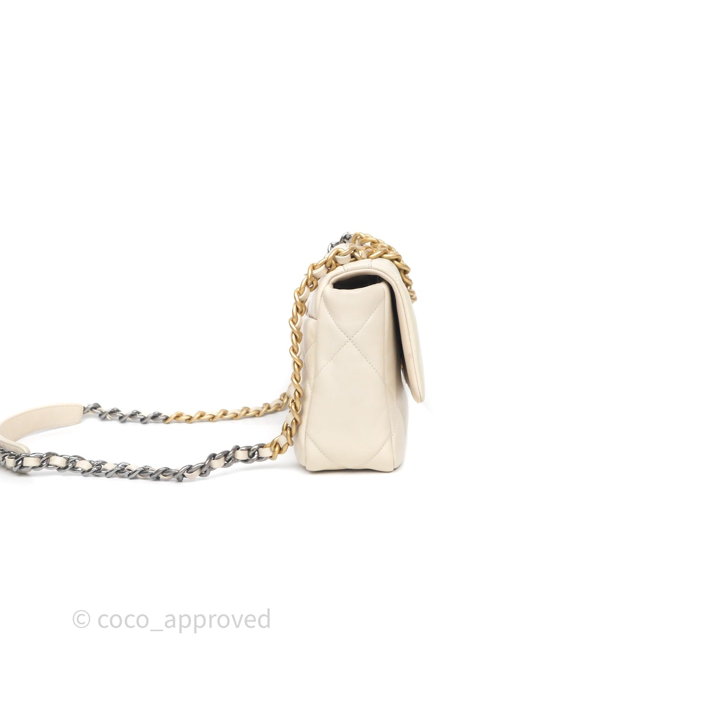 Chanel 19 Small Ivory Mixed Hardware