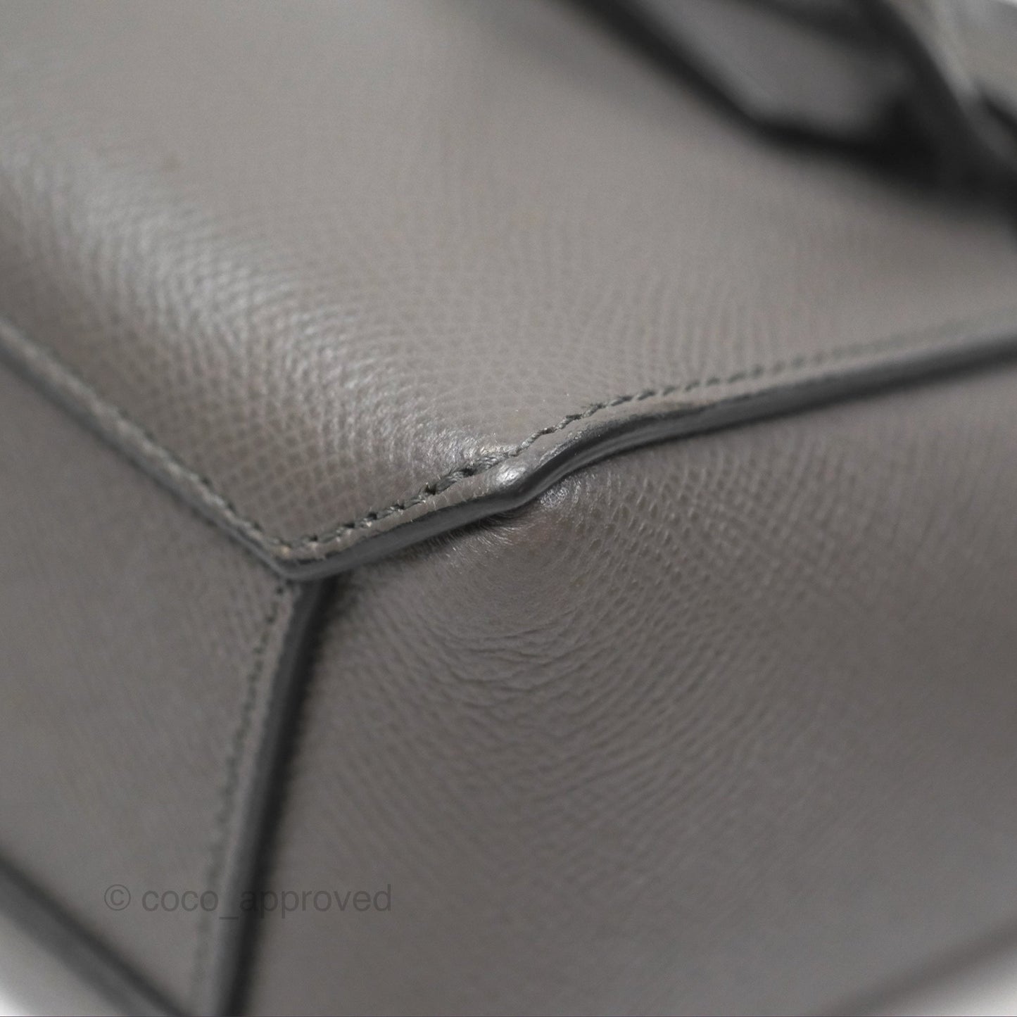 Celine Pico Belt Bag Grey Grained Calfskin Gold Hardware
